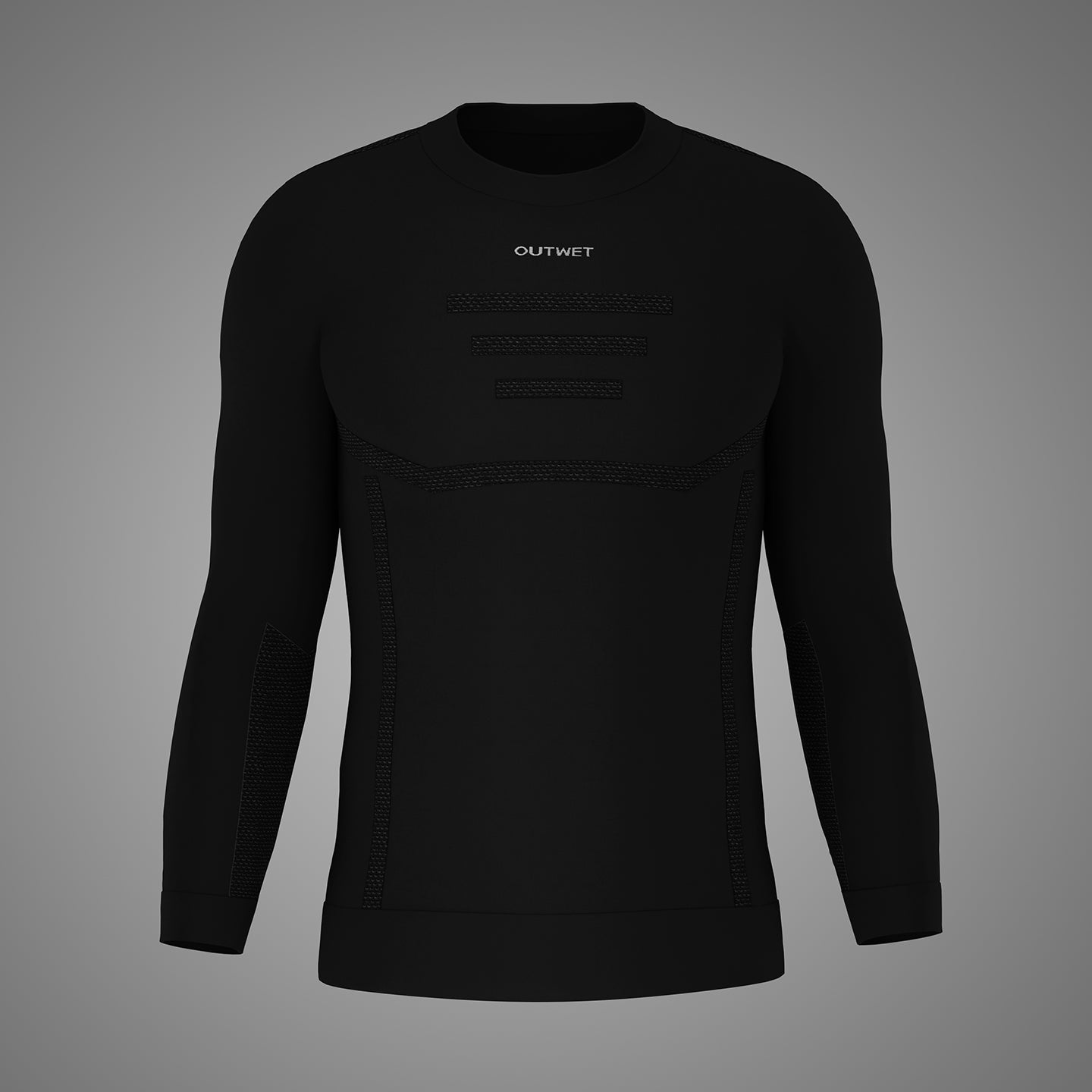 Base LST Long Sleeve Cycling BASE LAYER in Black - Made in Italy by Outwet | Cento Cycling