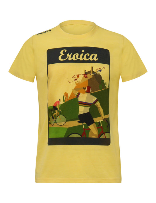 Eroica Epoca T-Shirt Yellow by Santini