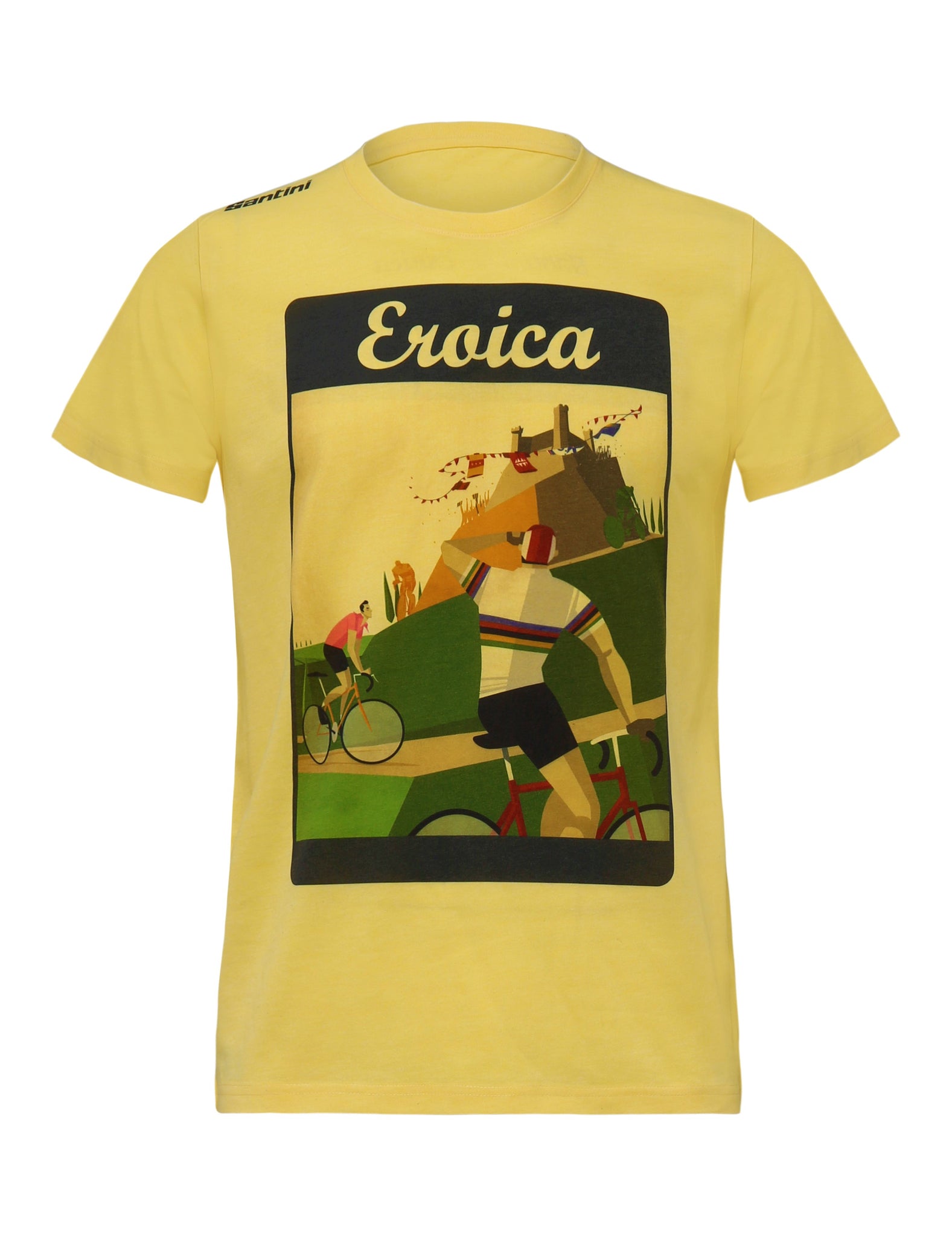 Eroica Epoca T-Shirt Yellow by Santini – Cento Cycling