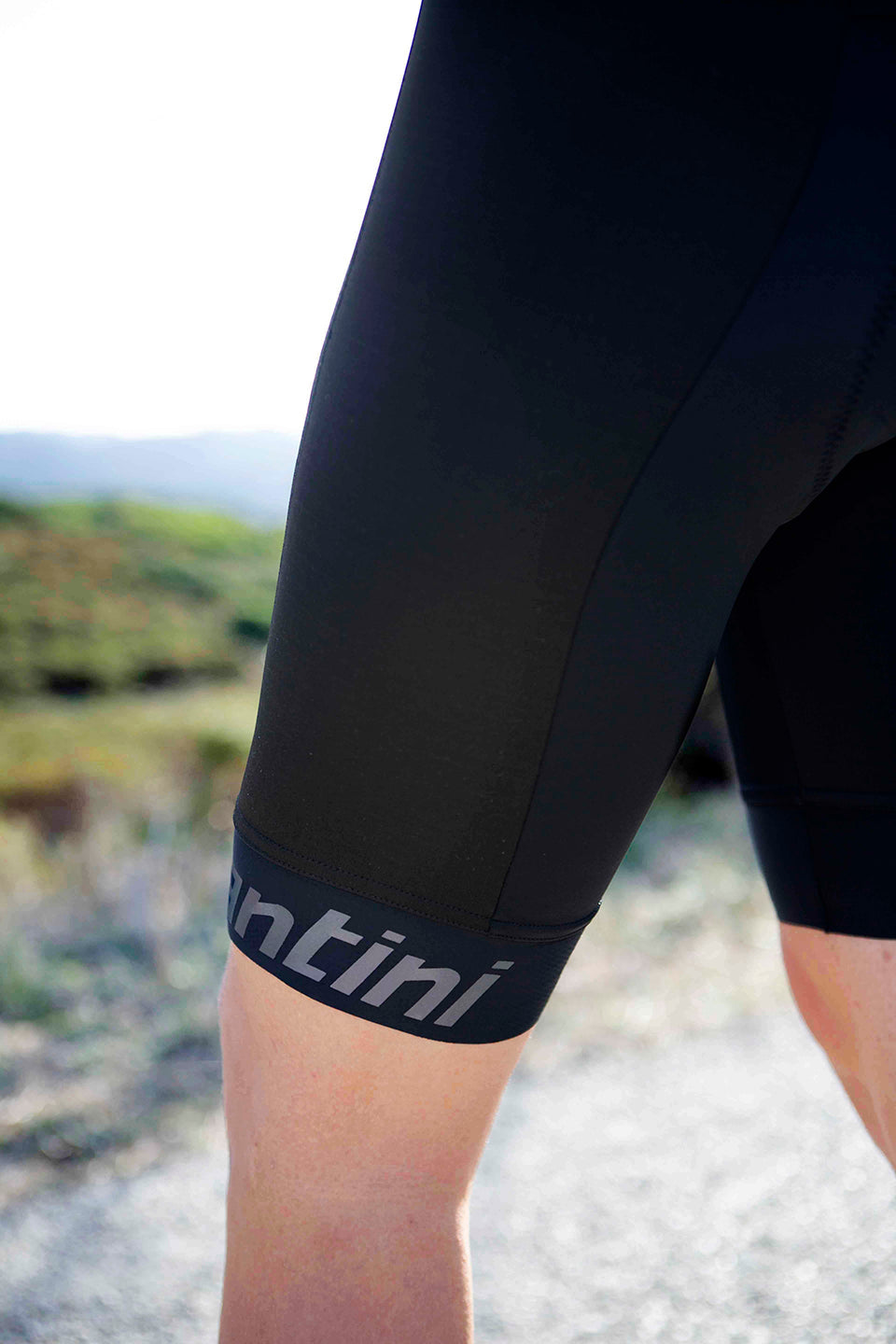 Impact Pro Mens Anti-Abrasion Bib Short in Black by Santini