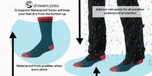 2019/20 Crosspoint Waterproof Crew Socks Red/Black Showers Pass
