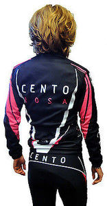 Cento Long Sleeve Womens Cycling Jersey Black/Pink by GSG