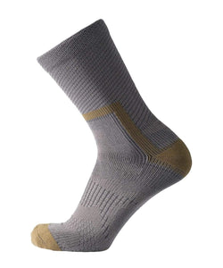 2022 Crosspoint Ultra-Light Waterproof Crew Socks Grey/Fatigue by Showers Pass | Cento Cycling