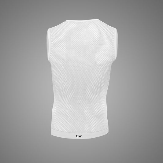 Base TT Sleeveless Cycling BASE LAYER in White by Outwet