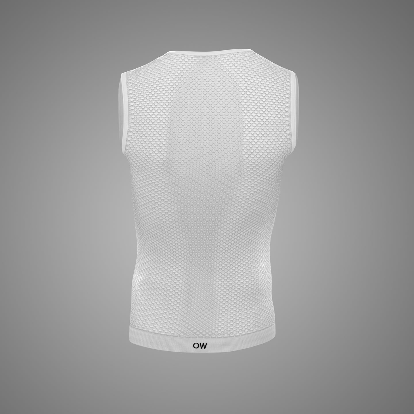 Base TT Carbon Sleeveless Cycling BASE LAYER in White Made in Italy by Outwet | Cento Cycling