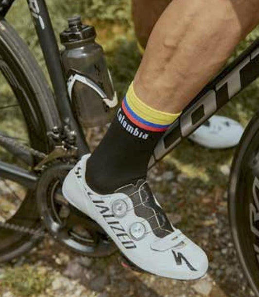 Colombian Federation 7 inch High Profile Cycling Socks - Made in Colombia | Cento Cycling