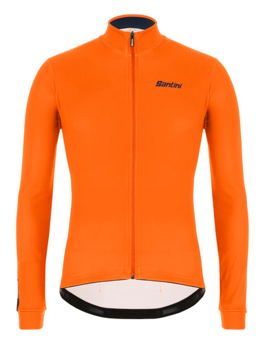 Colore Long Sleeve Cycling Jersey by Santini in Orange | Cento Cycling