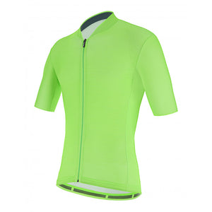 Colore Puro Short Sleeve Mens Cycling Jersey in Flouro Green - by Santini | Cento Cycling