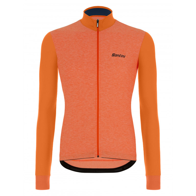 Colore Puro Long Sleeve Jersey in Orange 2022 by Santini | Cento Cycling