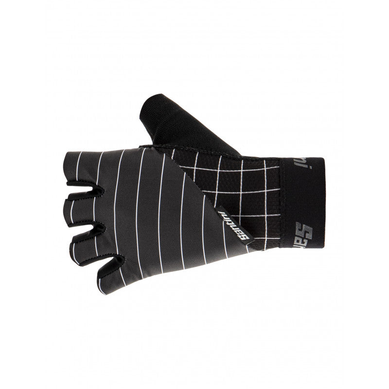 2021 Dinamo Summer Cycling Gloves in Black by Santini | Cento Cycling