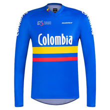 2021 Colombian Federation Relaxed Fit Long Sleeve BMX Cycling Jersey in Blue | Cento Cycling