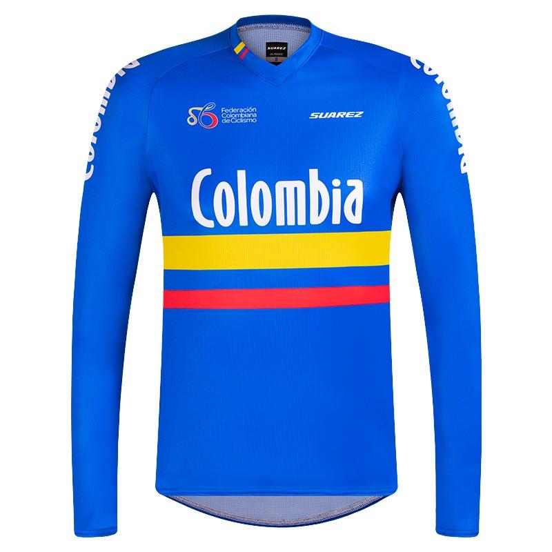 Shuraba autobús sensibilidad 2021 Colombian Federation Relaxed Fit Long Sleeve BMX Cycling Jersey in  Blue | Cento Cycling