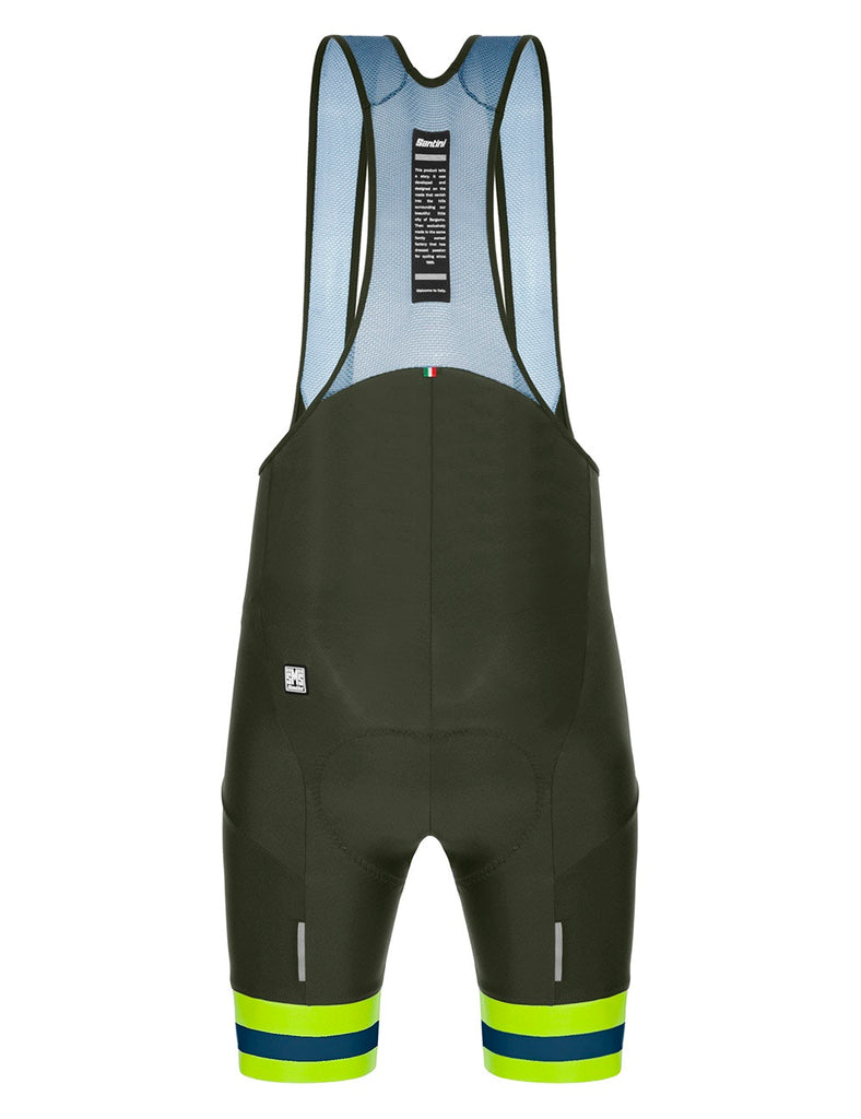 Karma Kinetic Mens Cycling Bib Shorts - in Military Green by Santini | Cento Cycling
