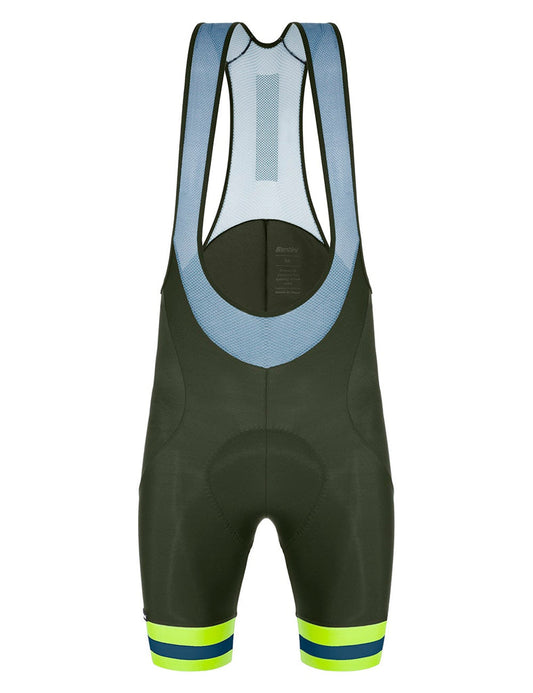 Karma Kinetic Mens Cycling Bib Shorts - in Military Green by Santini | Cento Cycling