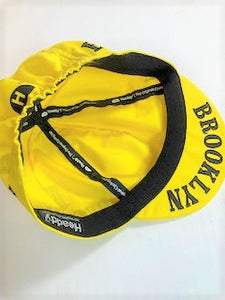 Brooklyn Cycling Cap Cappellino Tour 1974 in Yellow by Headdy