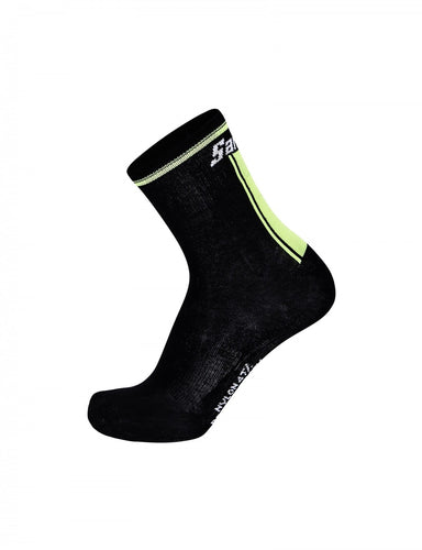 PRL 2.0 Winter Cycling Socks in Black/Yellow by Santini