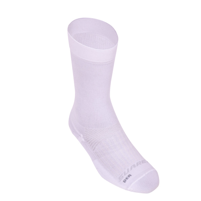 7 inch High Profile Cycling Socks - in White - Made in Colombia | Cento Cycling
